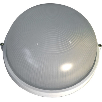 Светильник НПП-100w термостойкий круглый без решетки IP54 белый