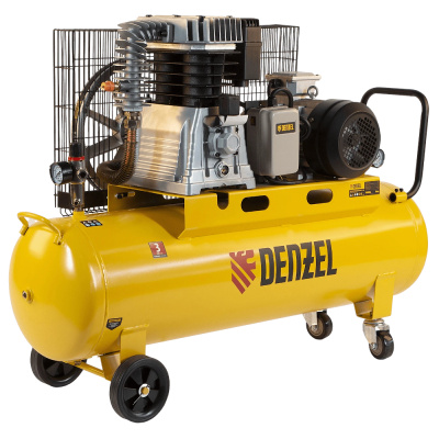Компрессор воздушный рем. привод BCI4000-T/100, 4,0 кВт, 100 литров, 690 л/мин// Denzel