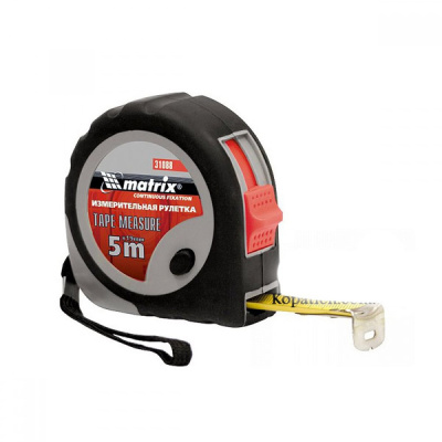 Рулетка Matrix Master, Continuous fixation 5мх19мм карманная обрезин. корпус, плавной фиксация