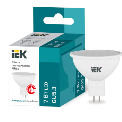 Лампа светодиодная LED 7вт 230в GU5 .3 белый ECO