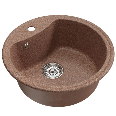 Мойкa ML-GM09 круглая, терракотовая (307), 510 мм (глуб. чаши 190)