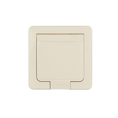 Розетка скрытая с заземлением со шторками IP44 белая (HEGEL)