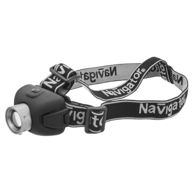 Фонарь светодиодный NPT-H06-3AAA 1LED 5Вт налобный пластик+металл