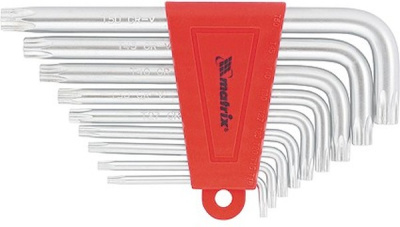 Набор ключей имбусовых TORX Т10-T50мм CrV 9шт.короткие, сатин//MATRIX