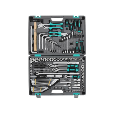 Набор инструмента 1/2" 1/4" 3/8" CrV пластик.кейс 142 предм.//STELS