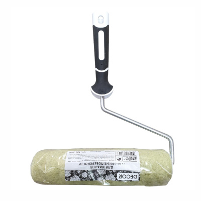 Валик 180мм "DECOR B.W"с 2К ручкой 8мм, полиакрил зелен., d42мм, ворс 18мм