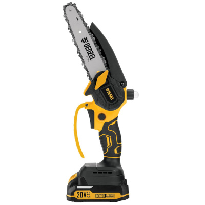 Мини-пила цепная аккумуляторная бесщет., CCS-150, шина 150 мм, Li-Ion, 20 В // Denzel