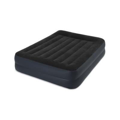 Кровать надувная Pillow Rest Raised Bed 152х203х42см с подголовником, встроенный насос 64124, Intex