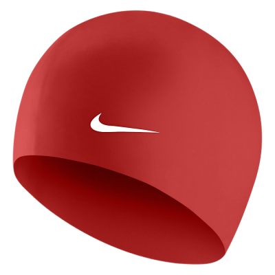 Шапочка для плав. NIKE Solid Silicone, 93060614, FINA Approved, КРАСНЫЙ, силикон