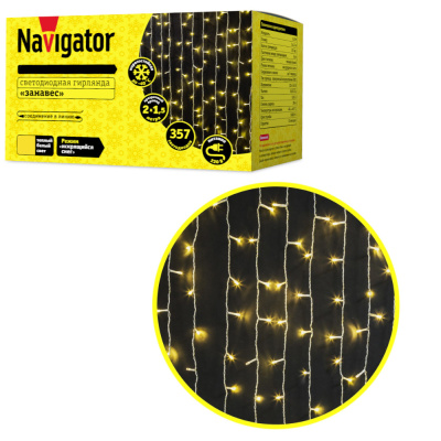 Гирлянда NGF-C01-357WW-8-2x1.5m-230-TR-IP20