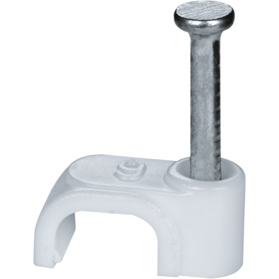 Скоба 6мм плоская пластиковая (50 шт)