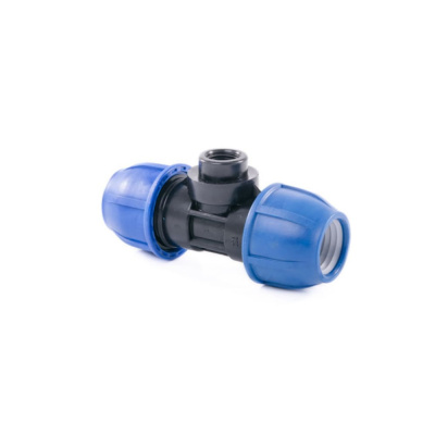 Тройник компрессионный внутр.резьба PN10 d 63х11/4" PN 10 для ПЭ труб, РТП