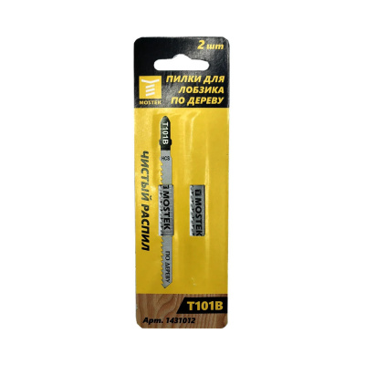 Пилки для лобзиков MosTek по дереву Т101B HCS (2 шт. в уп.) 