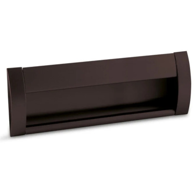 Ручка-раковина 128мм крепление саморезами коричневый матовый