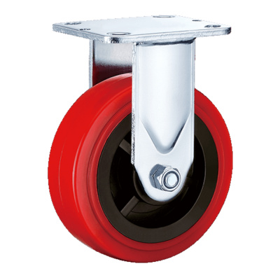 Колесо  б/г полиуретан. обод нейлон неповорот. 100мм PVC (FCpn42)