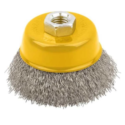 Корщетка-чашка 75 мм, витая, с наклоном, гайка М14