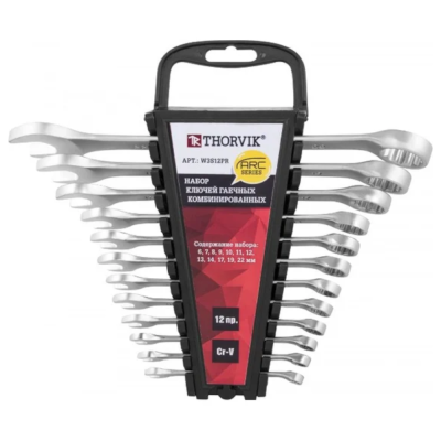 Набор ключей гаечных комбинированных серии ARC на держателе, 6-22 мм, 12 предметов W3S12PR 052605