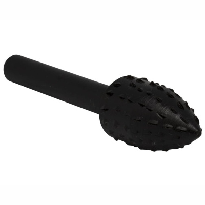 Шарошка по дереву ПРАКТИКА стальная, параболическая 13 х 23 мм, хвост 6 мм, блистер