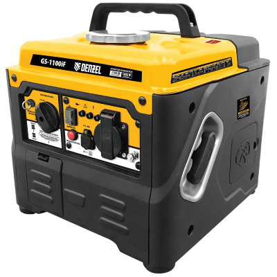 Генератор инверторный GS-1100iF, 1,1 кВт, 230 В, ручной старт// DENZEL