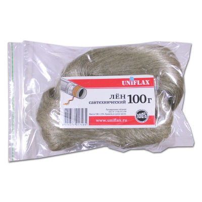 Лён сантехнический Uniflax 100г (пакет)