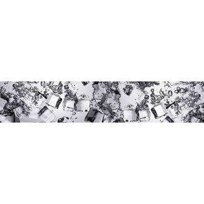 Панель интерьерная  АБСТРАКЦИЯ57 Лед ЧБ 3000*600*1,5мм  на основе ABS-пластика ЛАК