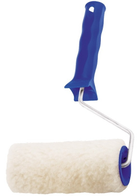 Валик из натурального меха 100мм с ручкой