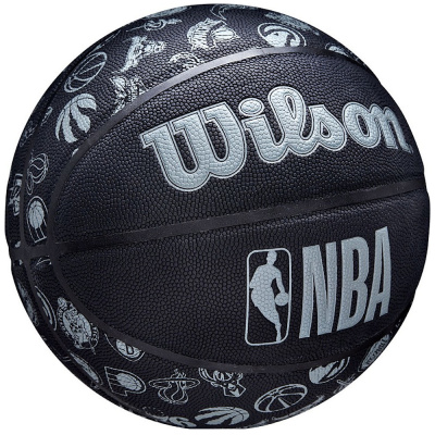 Мяч баск. WILSON NBA All Team, WTB1300XBNBA р.7, PU, бутил. камера, черный