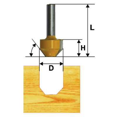 Фреза пазовая фасонная ф11,9х13мм 45
