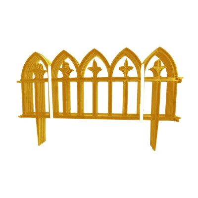 Ограждение декоративное Protex "Кованый цветок" цв. желтый (упак. 5 шт.)