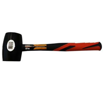 Молоток киянка резиновый  "MegArsenal" 227гр фиберглассовая рукоятка,чёрная резина арт.RH01B008