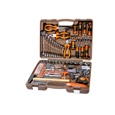 Набор инструмента торцевые головки 4-32 мм 1/4" и 1/2"DR и аксессуары к ним комб.ключи 8-19мм, отвер