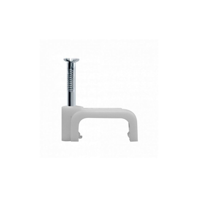 Скоба 7мм плоская пластиковая (50 шт)