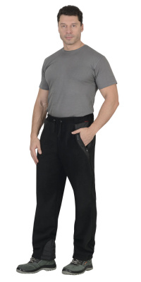Брюки флисовые "Актив" черные р.56-58/182-188