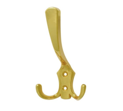 Крючок-вешалка №10 3-х рож.(золото) Нора-М 