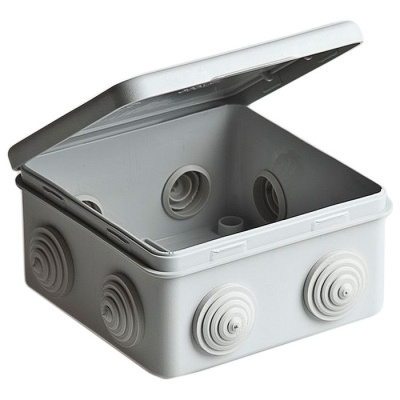 Коробка распределительная 100х100х50мм откидная крышка 8 вводов IP54 TYCO