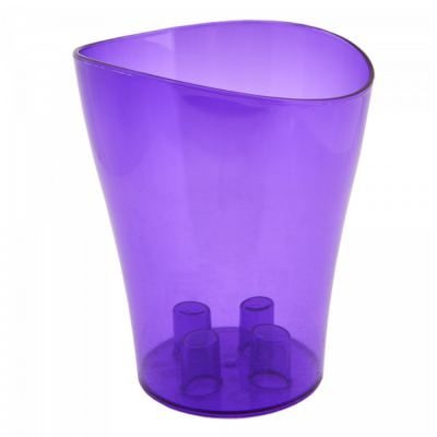 Вазон "Ника" для орхидей 13*15,5см. (фиол. прозр.)