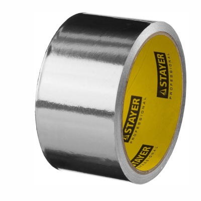Лента самоклеящаяся, PROFESSIONAL (12268-50-10) STAYER  ProTape 50 мм х 10 м до 120 °С, Алюминиевая
