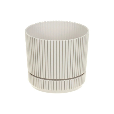 Кашпор СТРИП D200мм 3,9л с подставкой (Кремовый) 