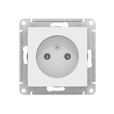 Розетка ATLASDESIGN без заземления 16А механизм белый