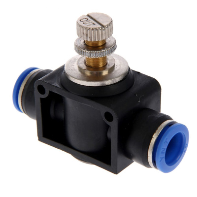 Кран игольчатый тонкой настройки для пневмошланга, пластиковый 10х6