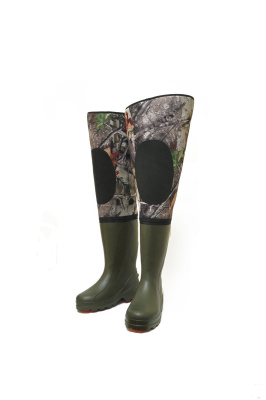 Сапоги рыбацкие из ЭВА с голенищем из цветного неопрена утепленные 44/45, Осенний лес  