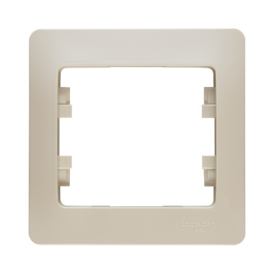 Рамка 1 пост бежевая GLOSSA 