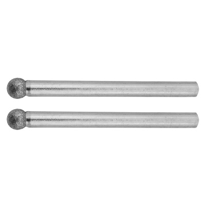 Мини-шарошки ЗУБР алмазные, d 4,0x3,2мм, длина 38мм, 2шт