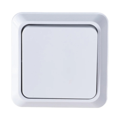 Выключатель, 10А-250В, IP20, ОУ, белый Intro Quadro 2-101-01 