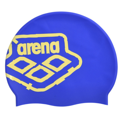 Шапочка для плав. "ARENA Team Stripe Cap", арт.001463107, СИНИЙ, силикон