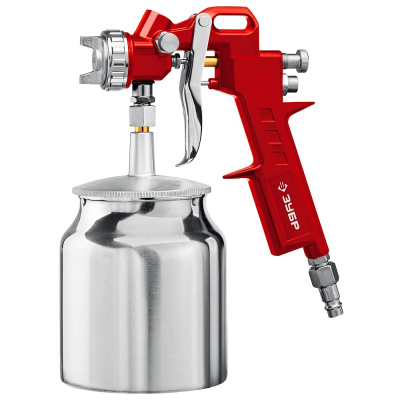 Краскопульт пневматический ЗУБР  MS 200N-3, 1.2, 1.5, 1.8 мм, с нижним бачком (06457)