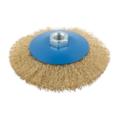 Корщетка "Колесо" 125 мм, волнистая, с наклоном, гайка М14, InWork