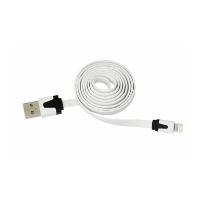 Кабель USB-Lightning для iPhone/PVC/flat/white/1m/REXANT, 18-1974