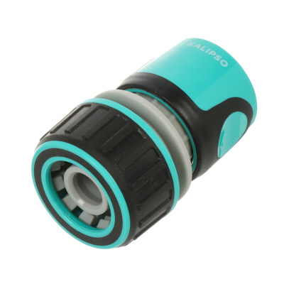 Коннектор для шланга 3/4", быстросъемный, автостоп, пластик, аквастоп, Kalipso, DY8030GL