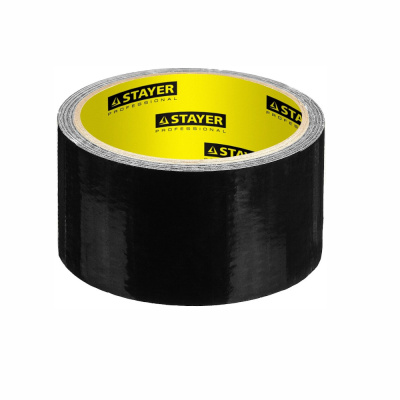 Лента, PROFESSIONAL (12086-50-10) STAYER  48 мм, 10 м, черная, Армированная